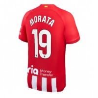 Pánský Fotbalový dres Atletico Madrid Alvaro Morata #19 2023-24 Domácí Krátký Rukáv